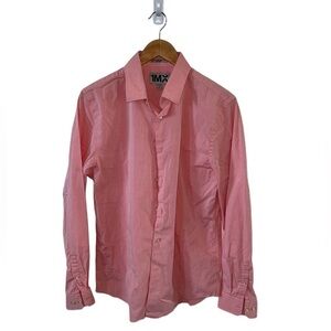 Express Pink Long Sleeve Button Up Shirt Size Large